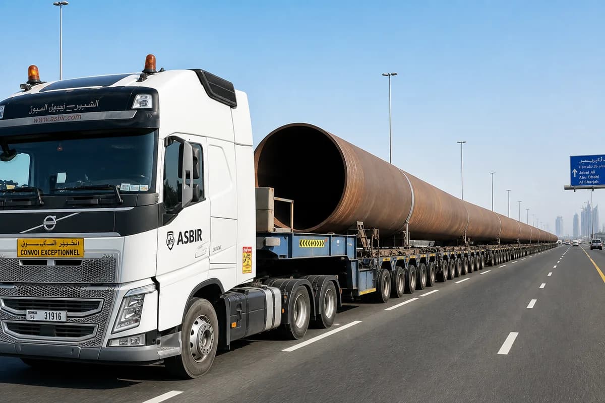 Flatbed & Extendable Trailer Rental — Long-Length Transport service by JJT Dubai