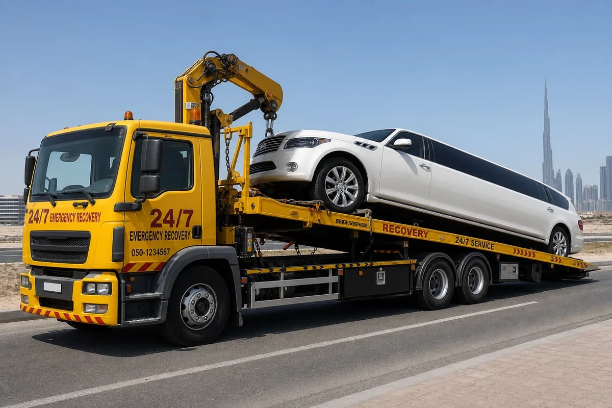 Recovery Vehicle Rental — Breakdown & Recovery service by JJT Dubai